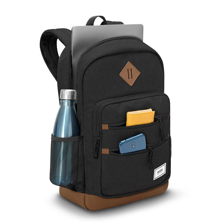 Re:Fresh Machine Washable Backpack black pocket view
